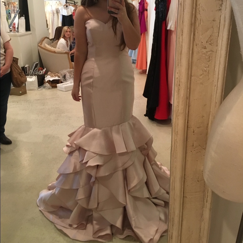 Jovani prom blush pink formal dress